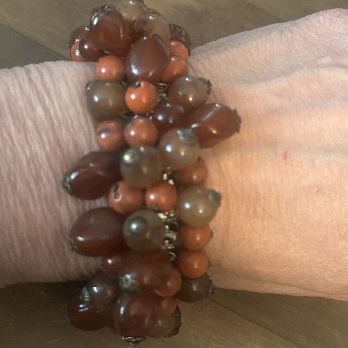Vintage Vintage cluster bead stretch bracelet Size ONE SIZE - 4 Thumbnail