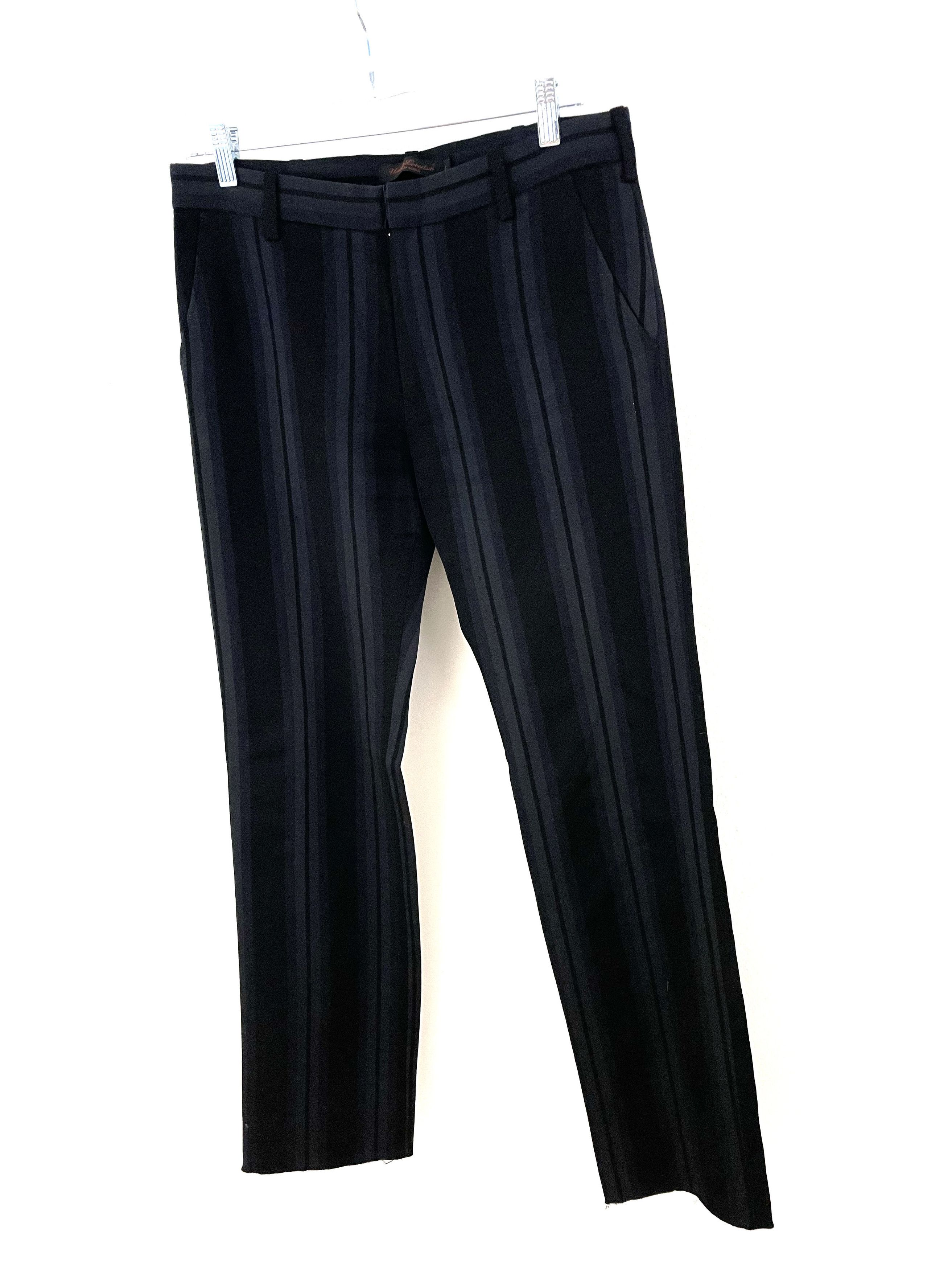 Undercover AW02 Witch's Cell Division Striped Pants Size US 32 / EU 48 - 2 Thumbnail