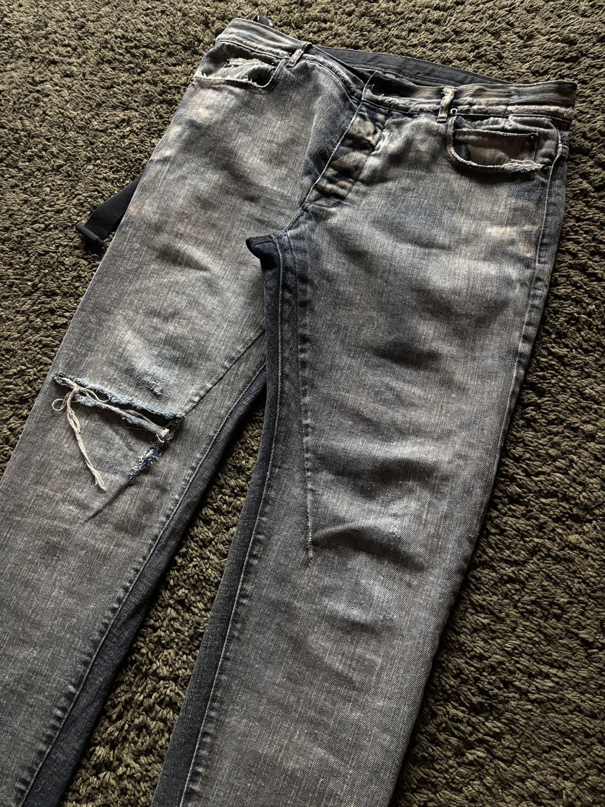 Rick Owens Drkshdw SS09 Rick Owens DRKSHDW Detroit Cut Dust Denim Size US 33 - 6 Thumbnail