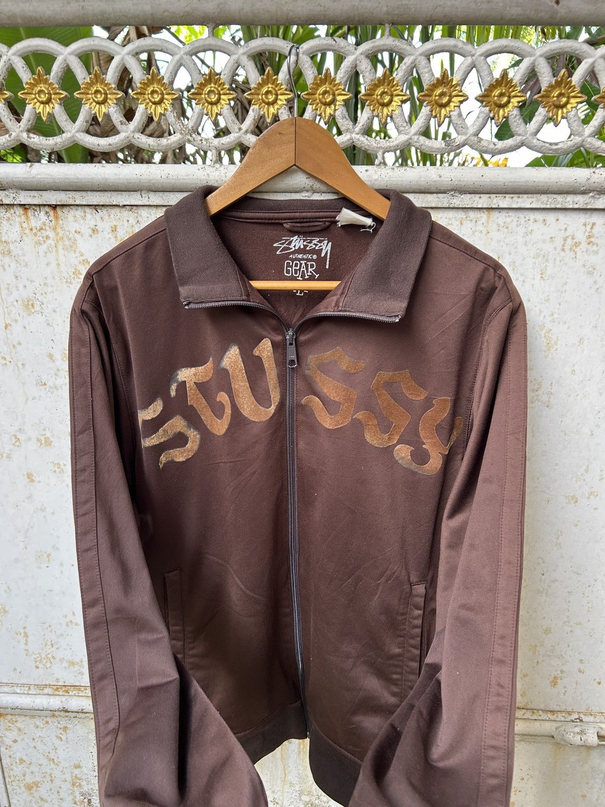 Stussy Vintage Old Stussy brown Track Jacket jersey Size US M / EU 48-50 / 2 - 4 Thumbnail