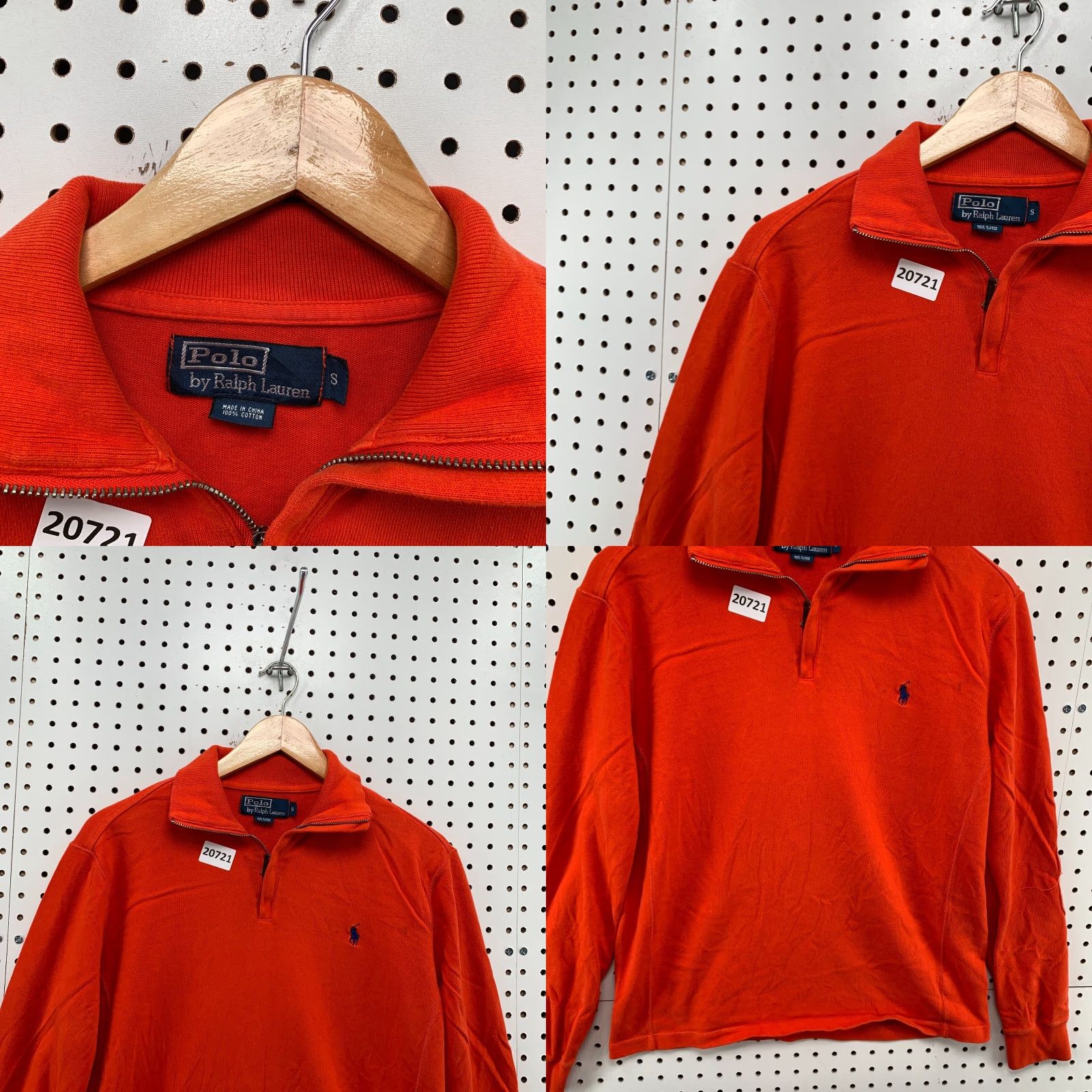 Polo Ralph Lauren VINTAGE Polo Ralph Lauren 1/4 Zip Pullover Sweater Orange Adult Small Preppy Mens Size US S / EU 44-46 / 1 - 8 Thumbnail