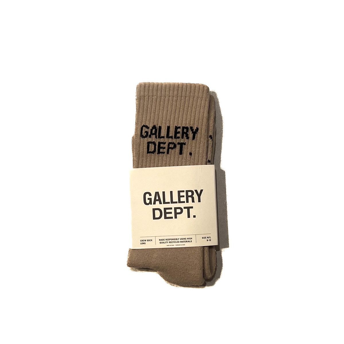Gallery Dept. GALLERY DEPT. Beige & Black-Logo 'Clean' Socks Size ONE SIZE - 1 Thumbnail