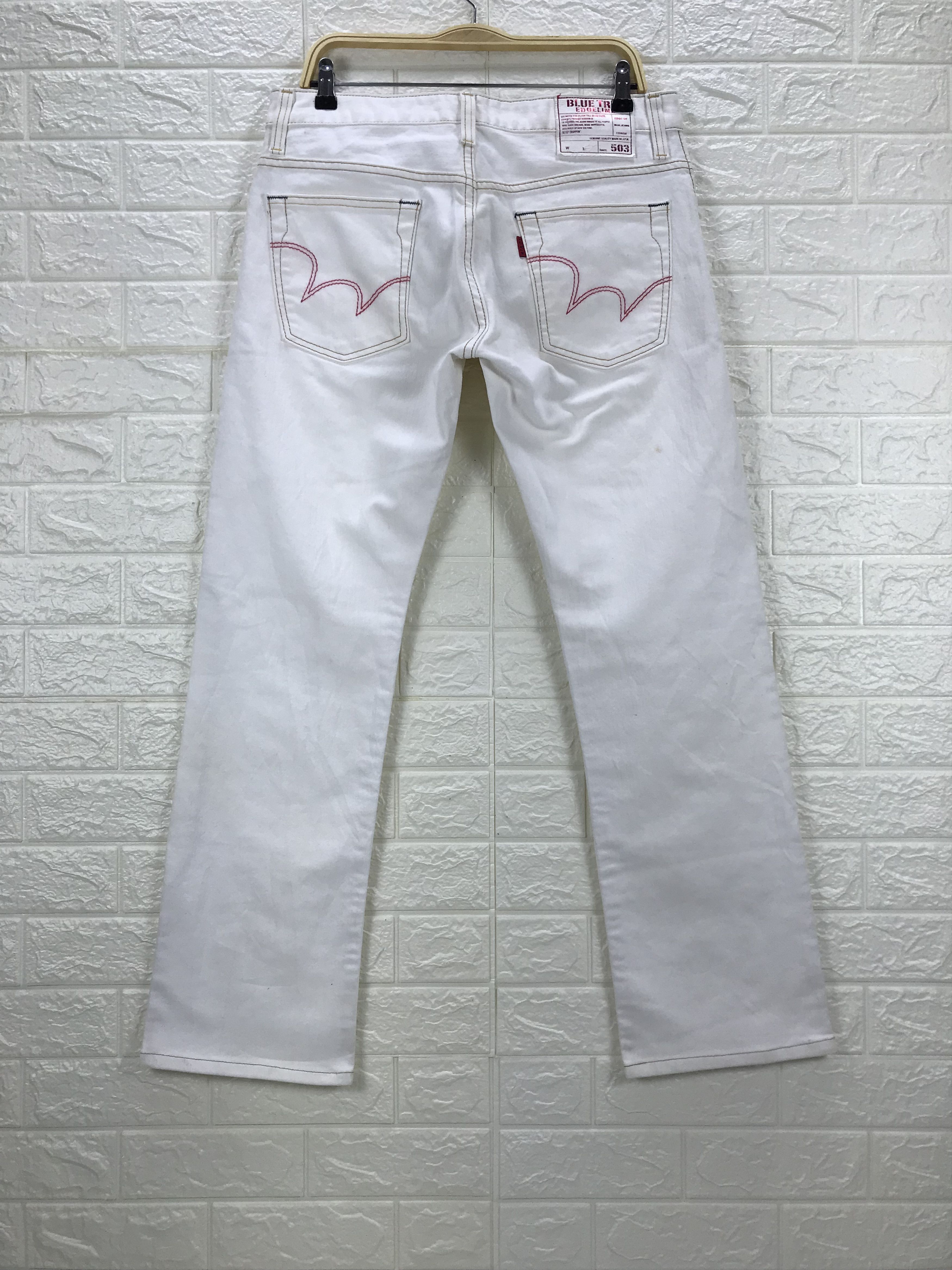 Edwin Vintage Edwin Flare Jeans White deni Size US 33 - 5 Thumbnail