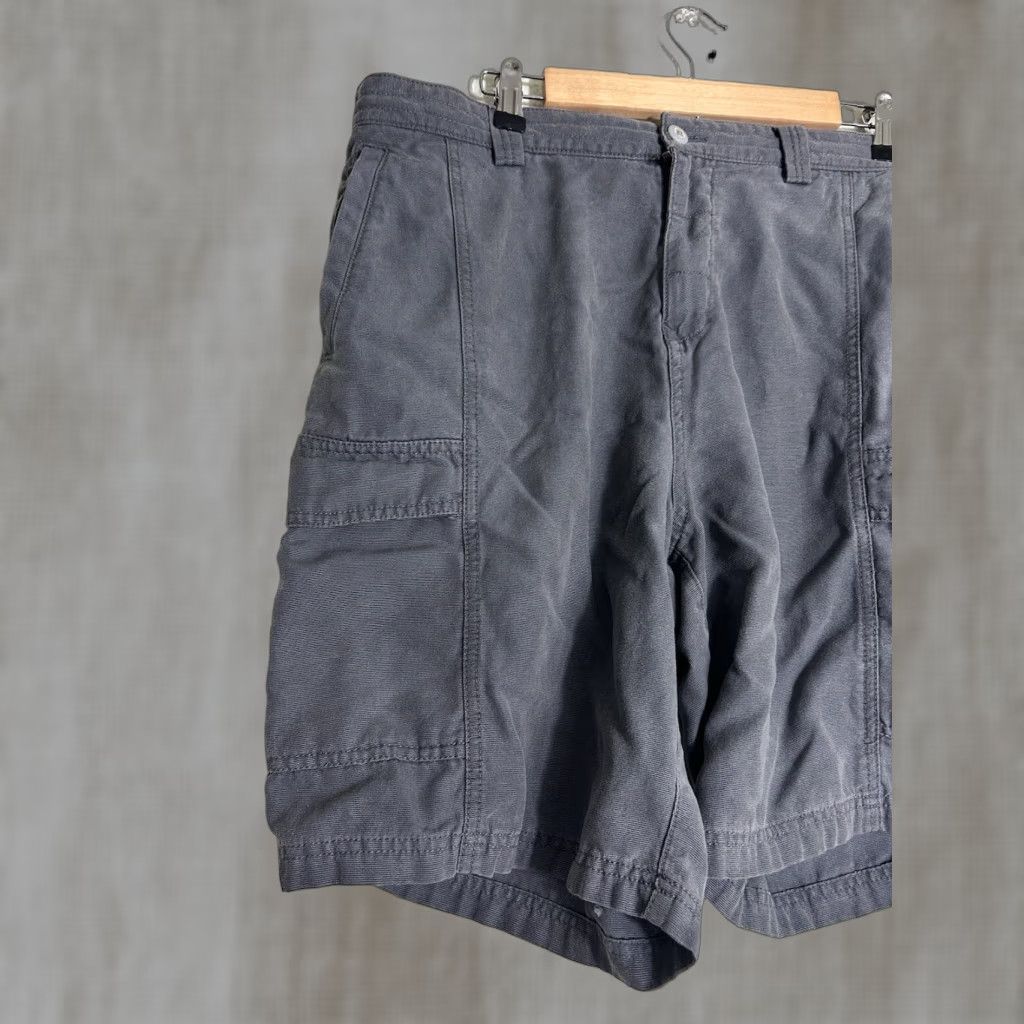 Tommy Bahama Tommy Bahama Cargo Shorts Mens 35 Gray Cotton Blend Lightweight Pockets Easy Care Professional Size US 35 - 1 Thumbnail