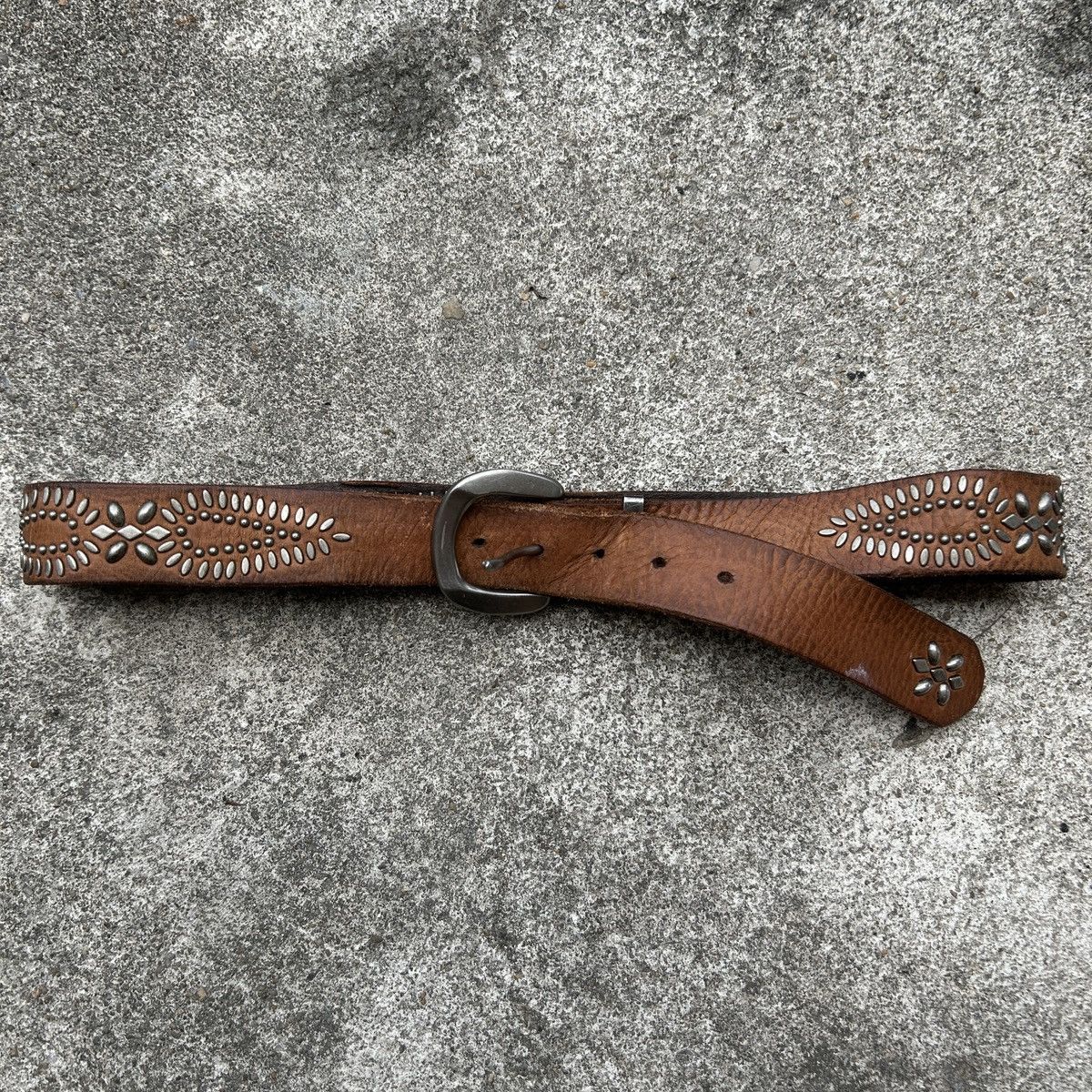 Vintage Vintage studded leather belt (Kapital Style) Size ONE SIZE - 3 Thumbnail