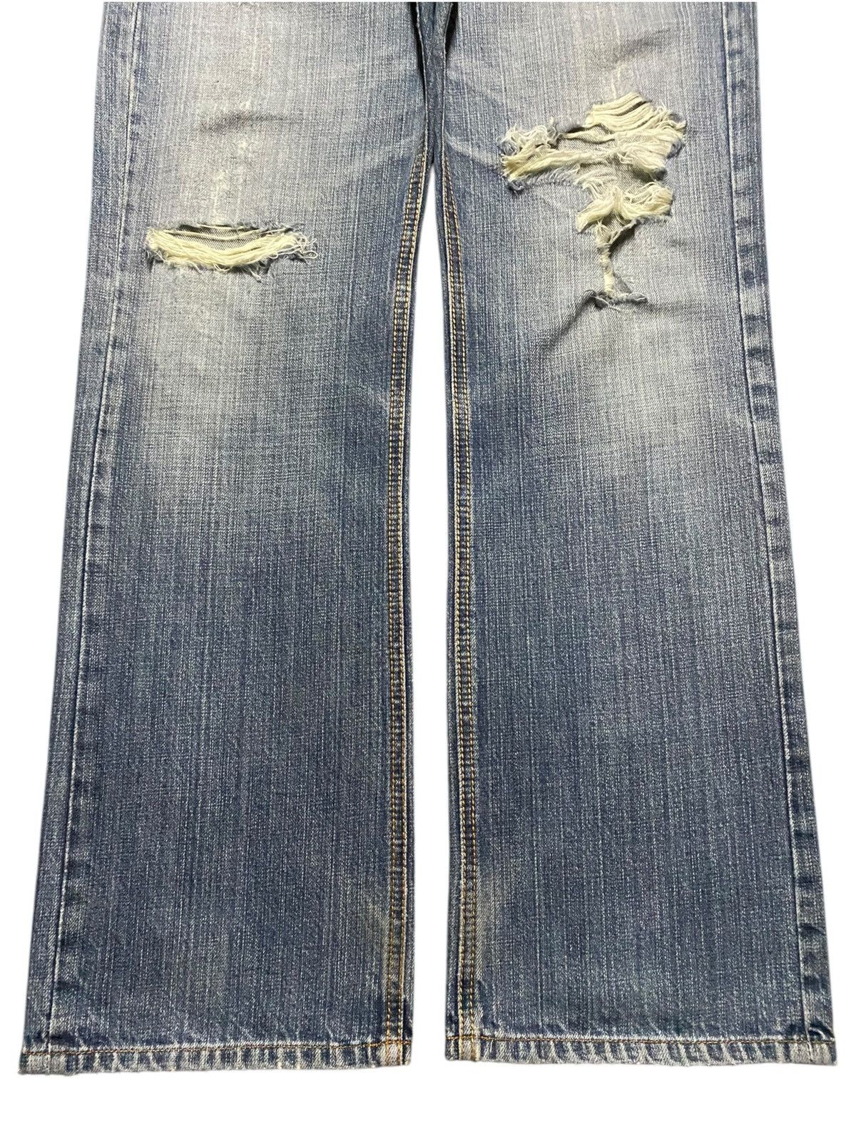 14th Addiction Vintage Japanese Brand X2083T Distressed Baggy Jeans Size US 33 - 5 Thumbnail