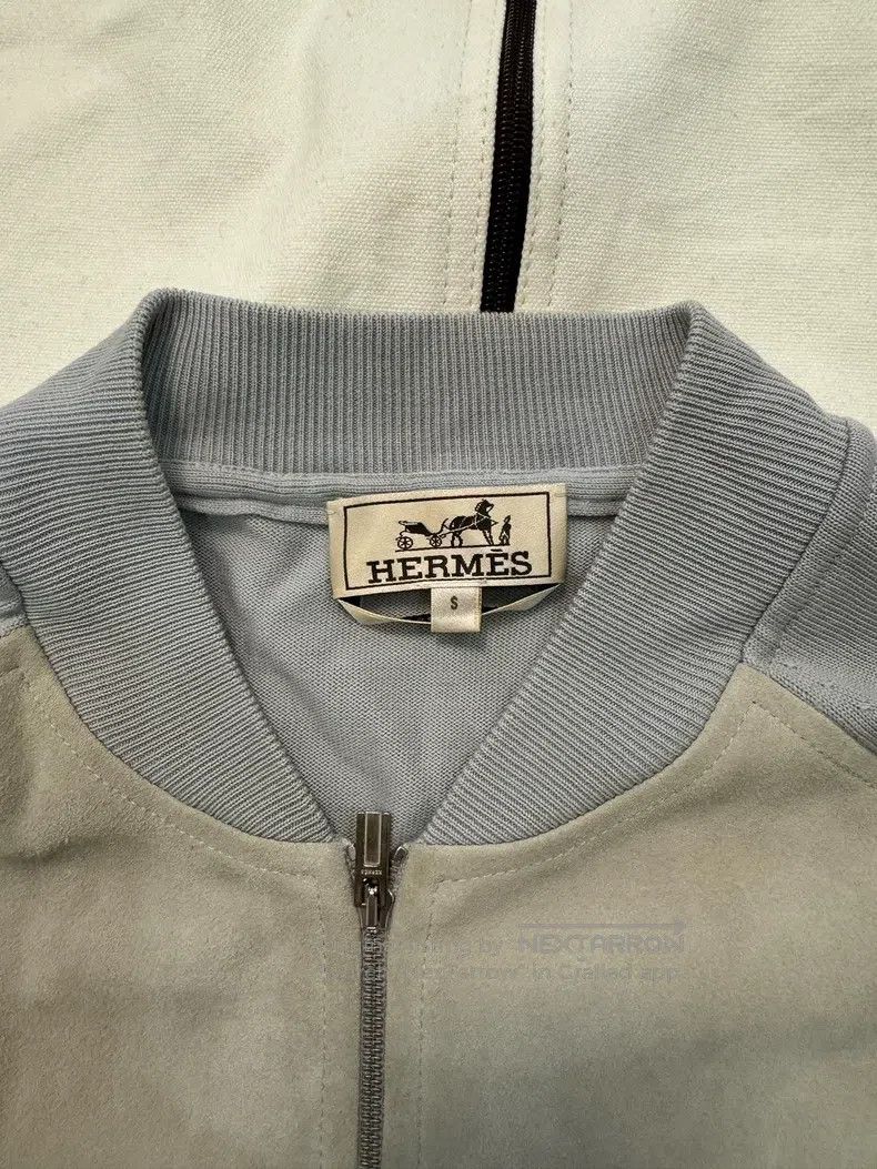 Hermes Hermes Calfskin Wool Knit Jacket Size US S / EU 44-46 / 1 - 3 Thumbnail