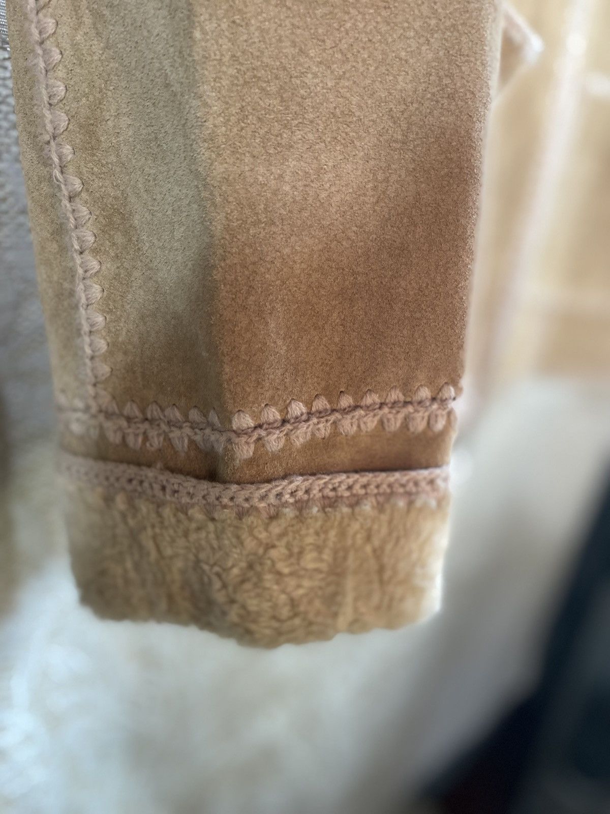 Guess Guess Jacket Medium Beige Leather Women’s Coat Faux Fur Size M / US 6-8 / IT 42-44 - 4 Thumbnail