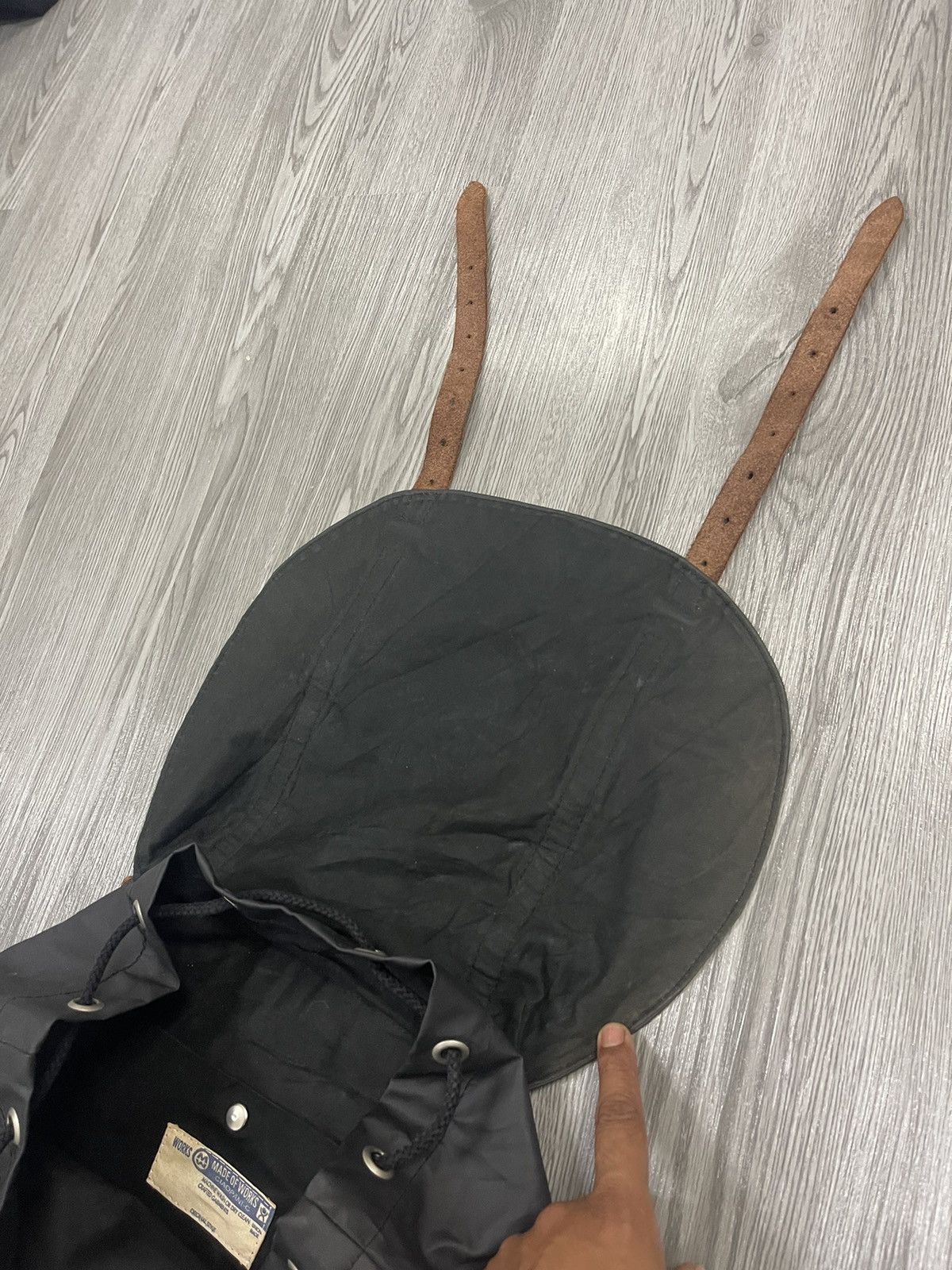 Union made ciaopanic Leather and tech nylon rucksack pack
