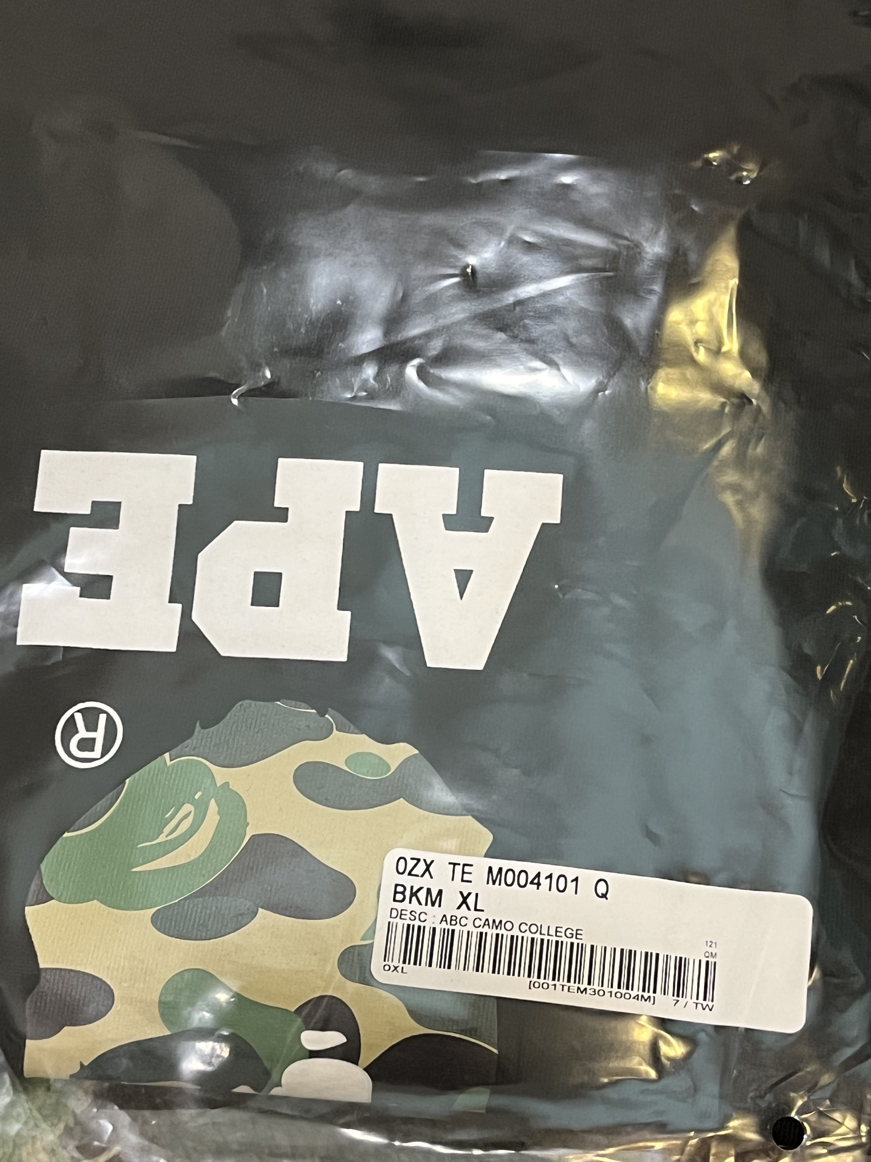 Bape BAPE ABC CAMO COLLEGE TEE BLACK GREEN Size US XL / EU 56 / 4 - 4 Thumbnail