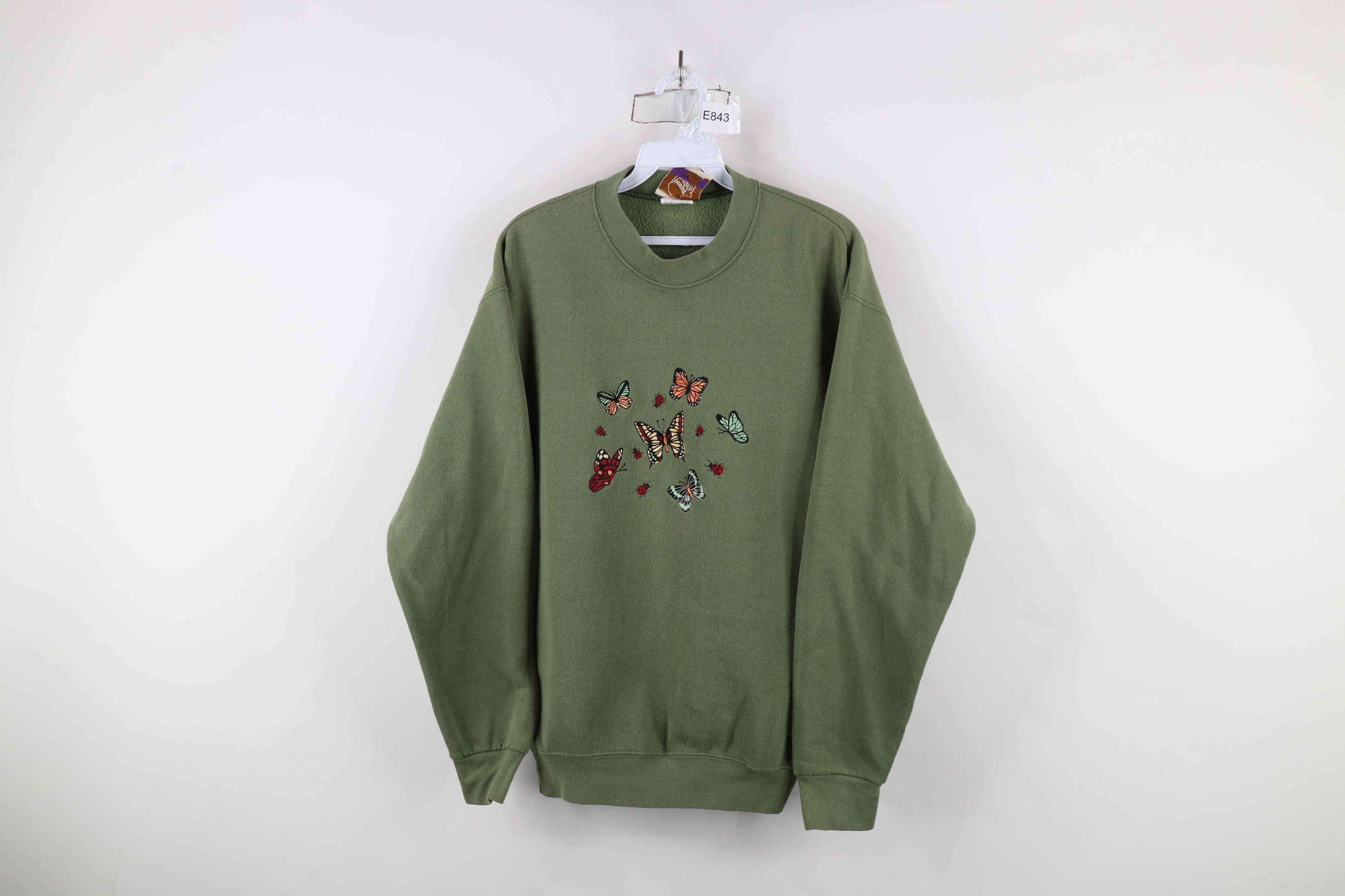 Vintage Vintage 90s Streetwear Butterfly Ladybug Sweatshirt USA Size M / US 6-8 / IT 42-44 - 1 Thumbnail