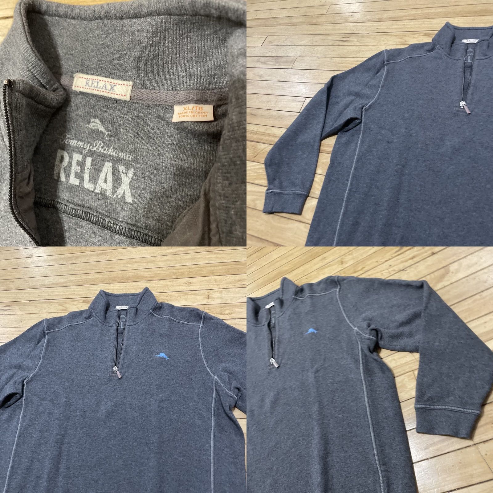 Tommy Bahama Tommy Bahama 1/4 Zip Sweater Men XL Gray Fish Logo Yachty Old Money Active XL Shirt Mens Gray Size US XL / EU 56 / 4 - 10 Thumbnail