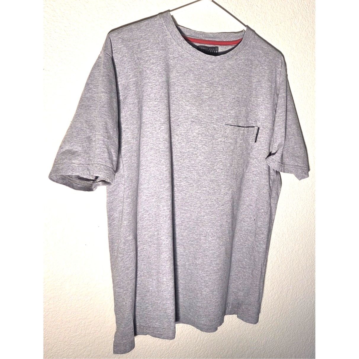 Perry Ellis Stylish Perry Ellis Men's Large Grey Pocket T-Shirt Size US L / EU 52-54 / 3 - 2 Thumbnail
