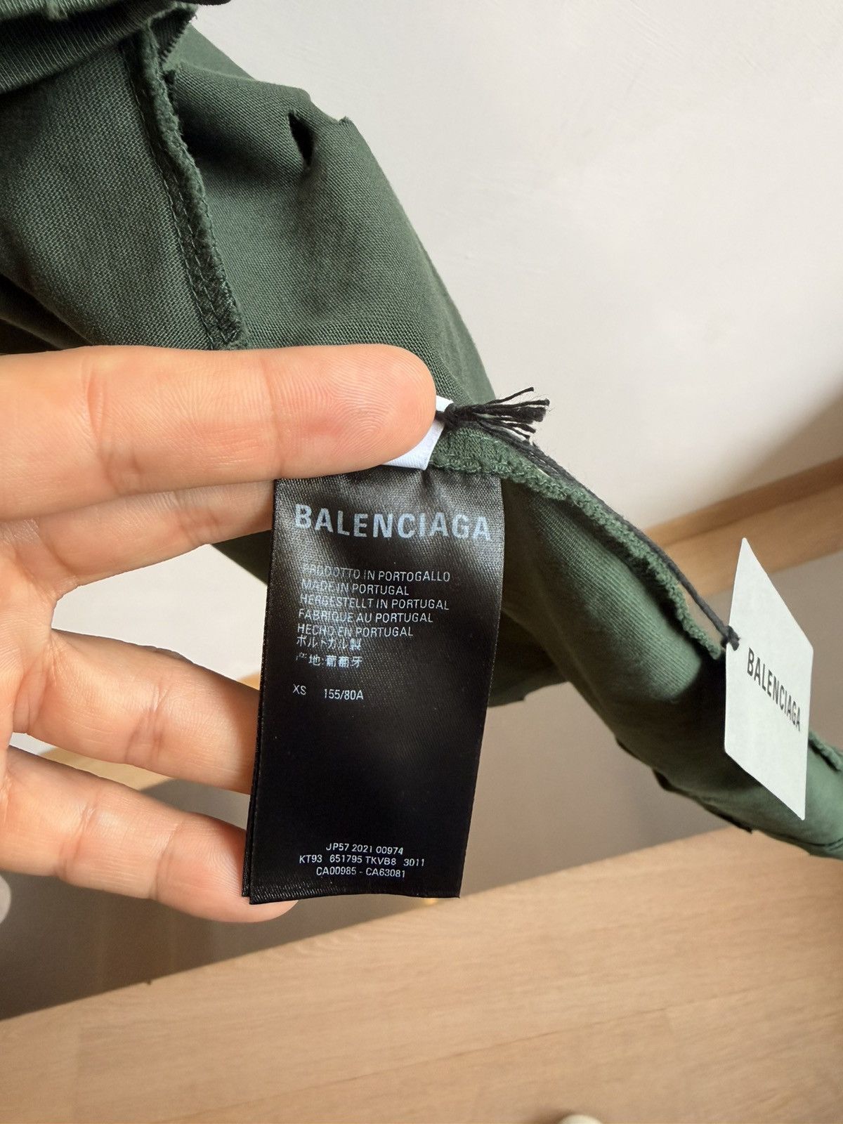 Balenciaga NWT Balenciaga Dark Green Caps Destroyed Large Fit Size XS Size US XS / EU 42 / 0 - 15 Thumbnail