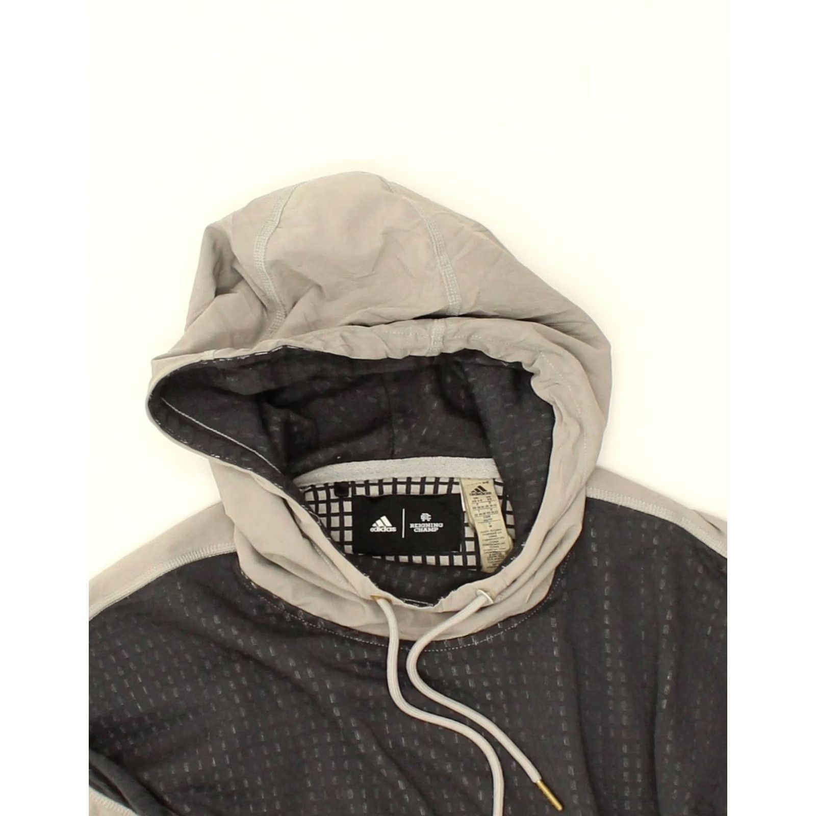 Adidas ADIDAS Womens Hoodie Jumper Grey Colourblock Polyester XS UK 4/6 Size XS / US 0-2 / IT 36-38 - 3 Thumbnail