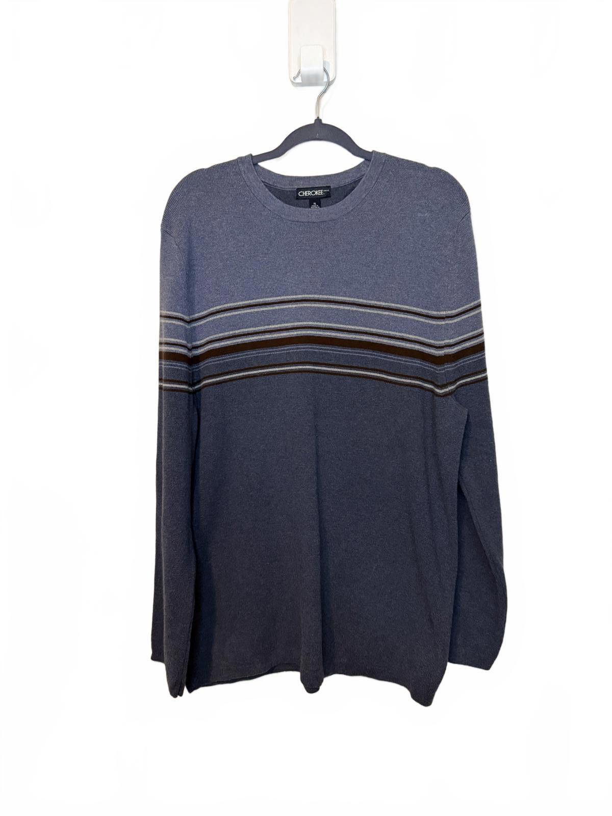 Cherokee Y2K 90s Cherokee Men's Long Sleeve Striped Sweater - Size XL Size US XL / EU 56 / 4 - 1 Thumbnail