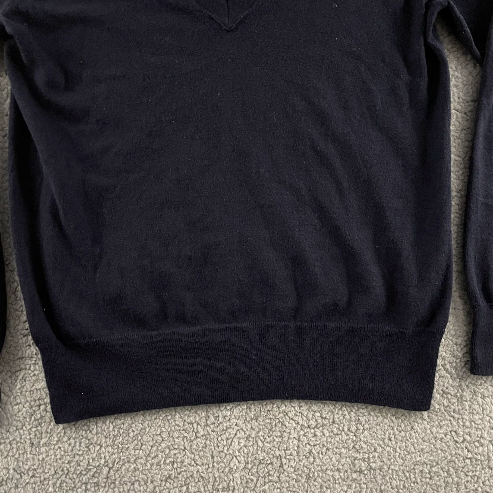 J.Crew J.CREW Mens Sweater Blue Size Large 100% Cotton V-Neck Long Sleeve Pullover Crew Neck Size L / US 10 / IT 46 - 3 Thumbnail