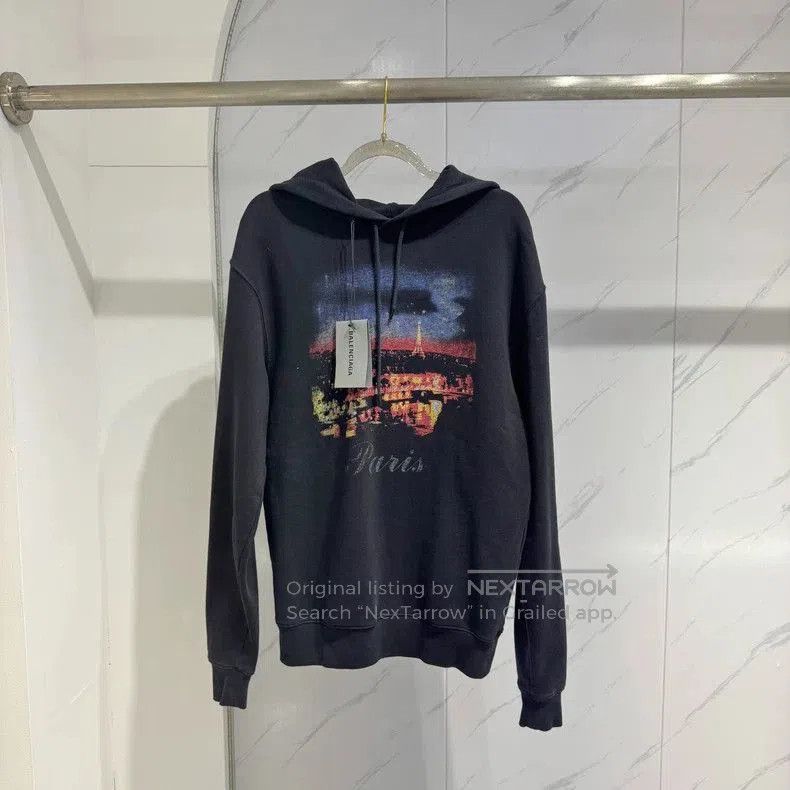 Balenciaga Balenciaga Paris Tower Hoodie Black XXS . Size US XXS / EU 40 - 1 Thumbnail