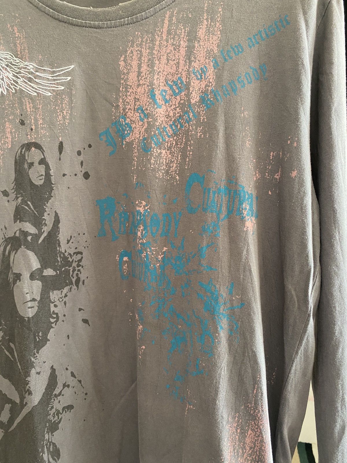 Hysteric Glamour Japanese Jambange Distressed Poem Punk Grunge longsleeve tee Size US M / EU 48-50 / 2 - 7 Thumbnail