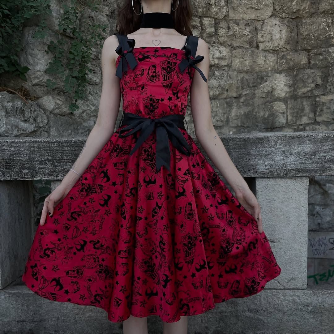 Other Hell Bunny dress Gothic type Killstar type Edd Hardy Size XS / US 0-2 / IT 36-38 - 8 Thumbnail
