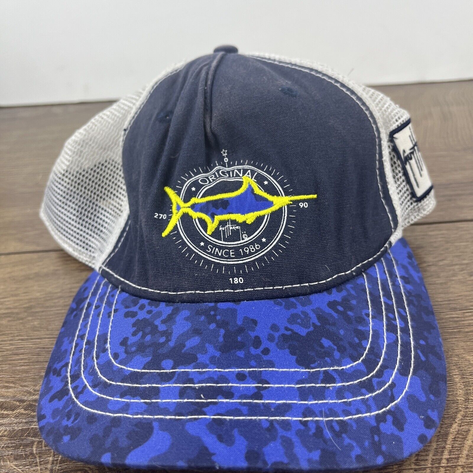 Guy Harvey Guy Harvey Hat Marlin Blue Hat Adjustable Adult Size Blue Ha Size ONE SIZE - 4 Thumbnail