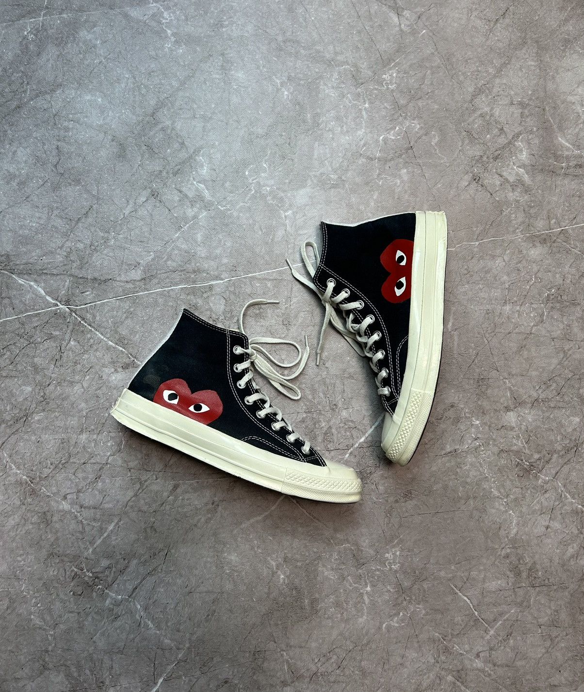 Comme Des Garcons Play Converse Comme Des Garcons X Chuck Taylor All Star High Play Grailed