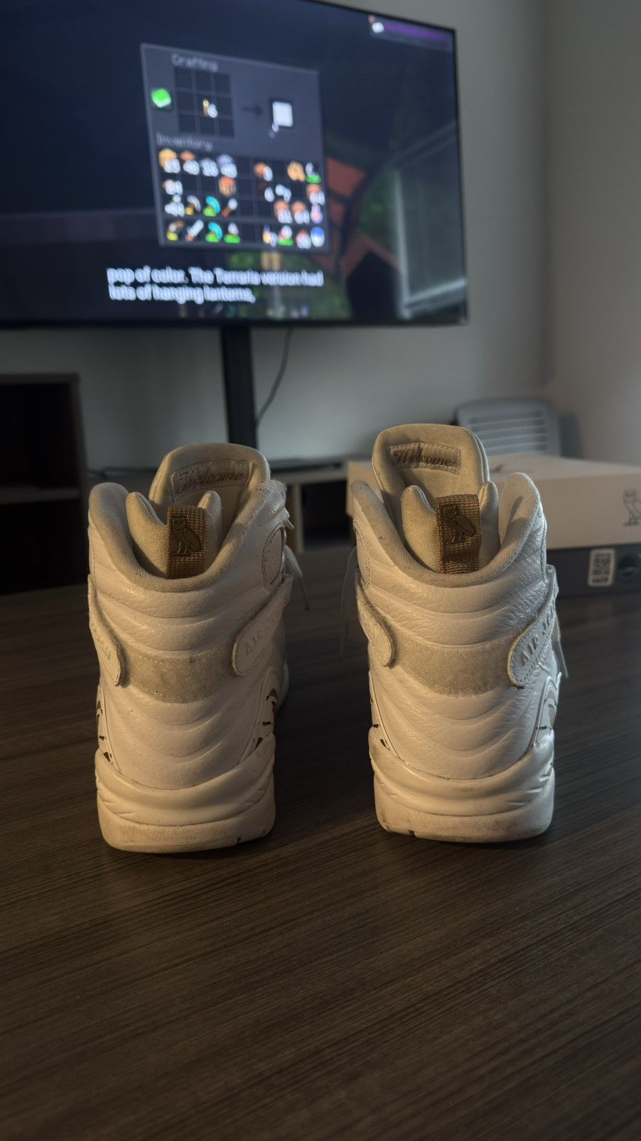 Jordan Brand × October's Very Own OVO Jordan 8, White Size US 11.5 / EU 44-45 - 5 Thumbnail
