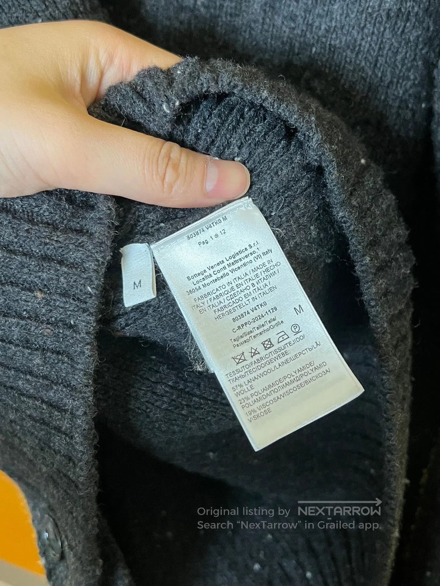 Bottega Veneta Bottega Veneta New Marled Wool Cardigan. Size US M / EU 48-50 / 2 - 4 Thumbnail