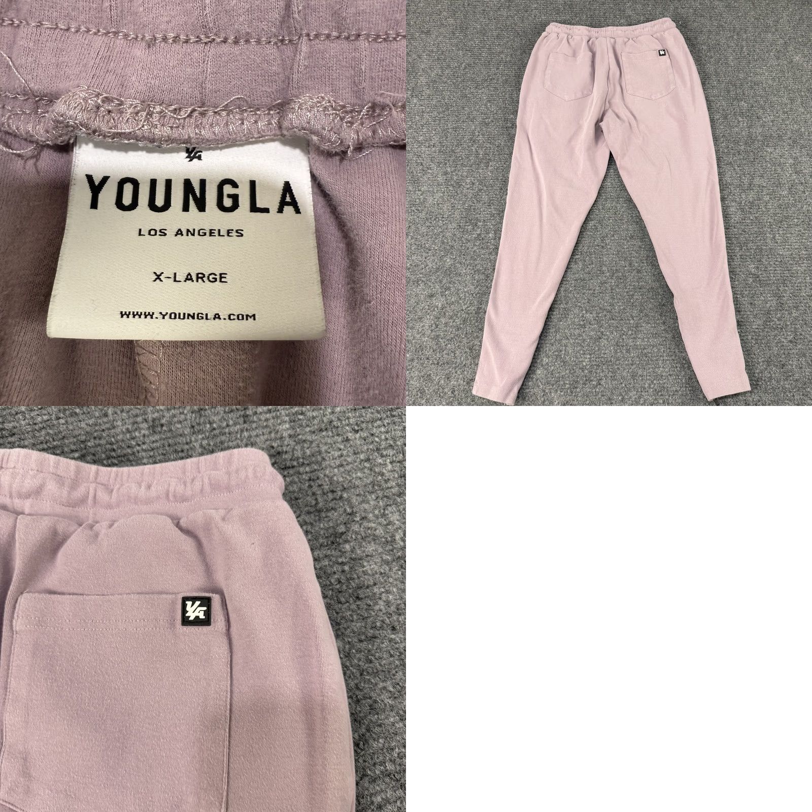 YoungLA YoungLA Pants Womens XL Purple Joggers Tapered Drawstring Zipper Pockets Comfy Size 40" / US 18 - 8 Thumbnail
