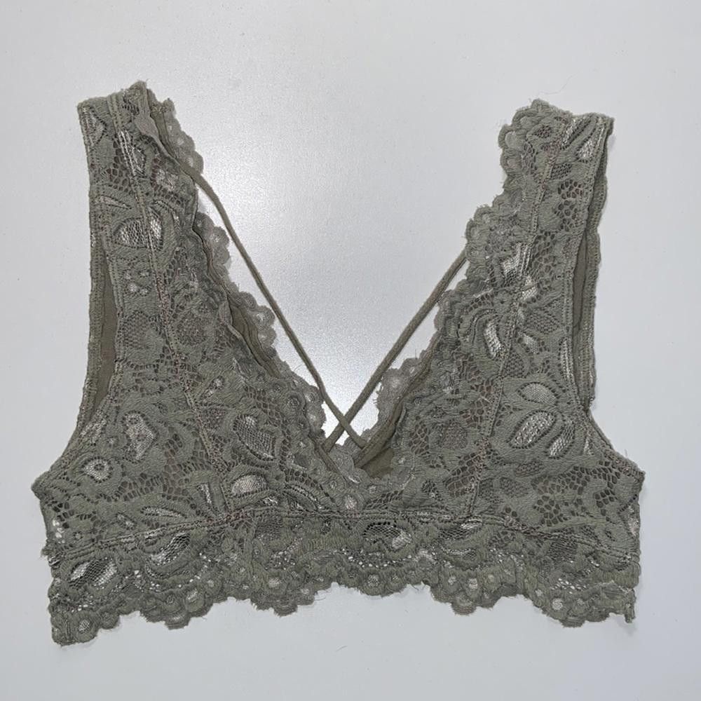Designer Lace & Sheer Bralette Size Medium Size ONE SIZE - 4 Thumbnail