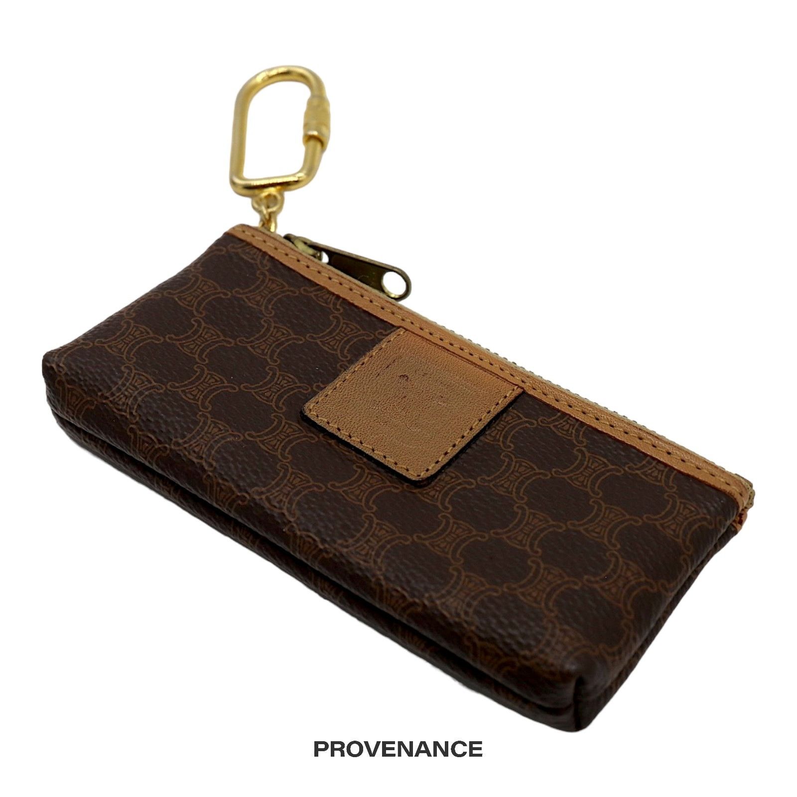 Celine 🔴 Celine Key Pouch Cles - Macadam Triomphe Brown Size ONE SIZE - 3 Thumbnail