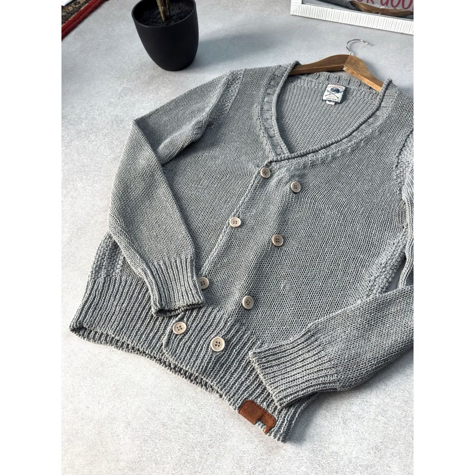 Diesel VINTAGE Diesel Cardigan Sweater Knit Button Up M Men Gray Cotton 90s City Streetwear Diesel Clothes Size US M / EU 48-50 / 2 - 4 Thumbnail