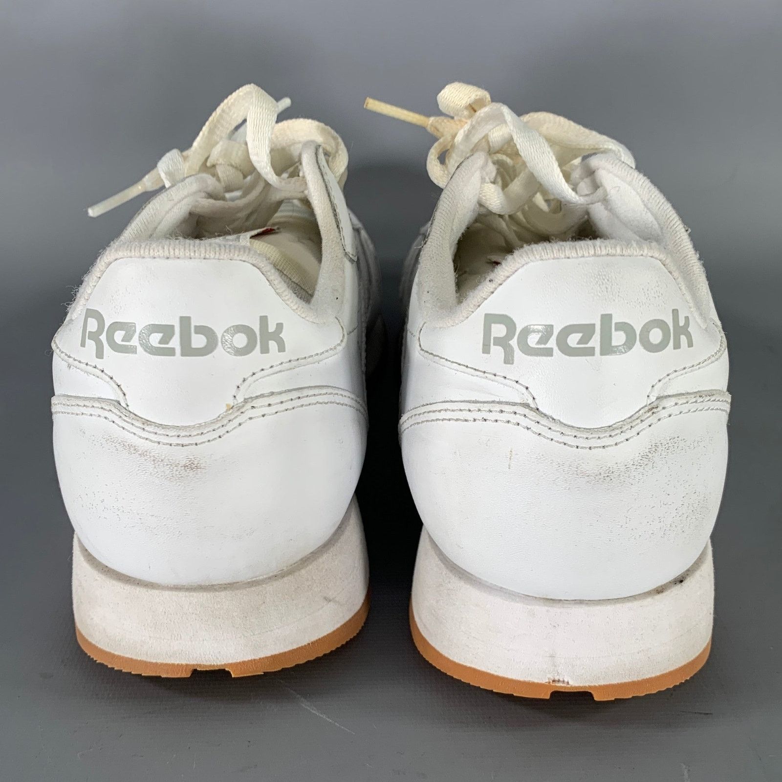 Reebok REEBOK Size 9 White Mixed Patterns Leather Runner Sneakers Size US 9 / EU 42 - 3 Thumbnail