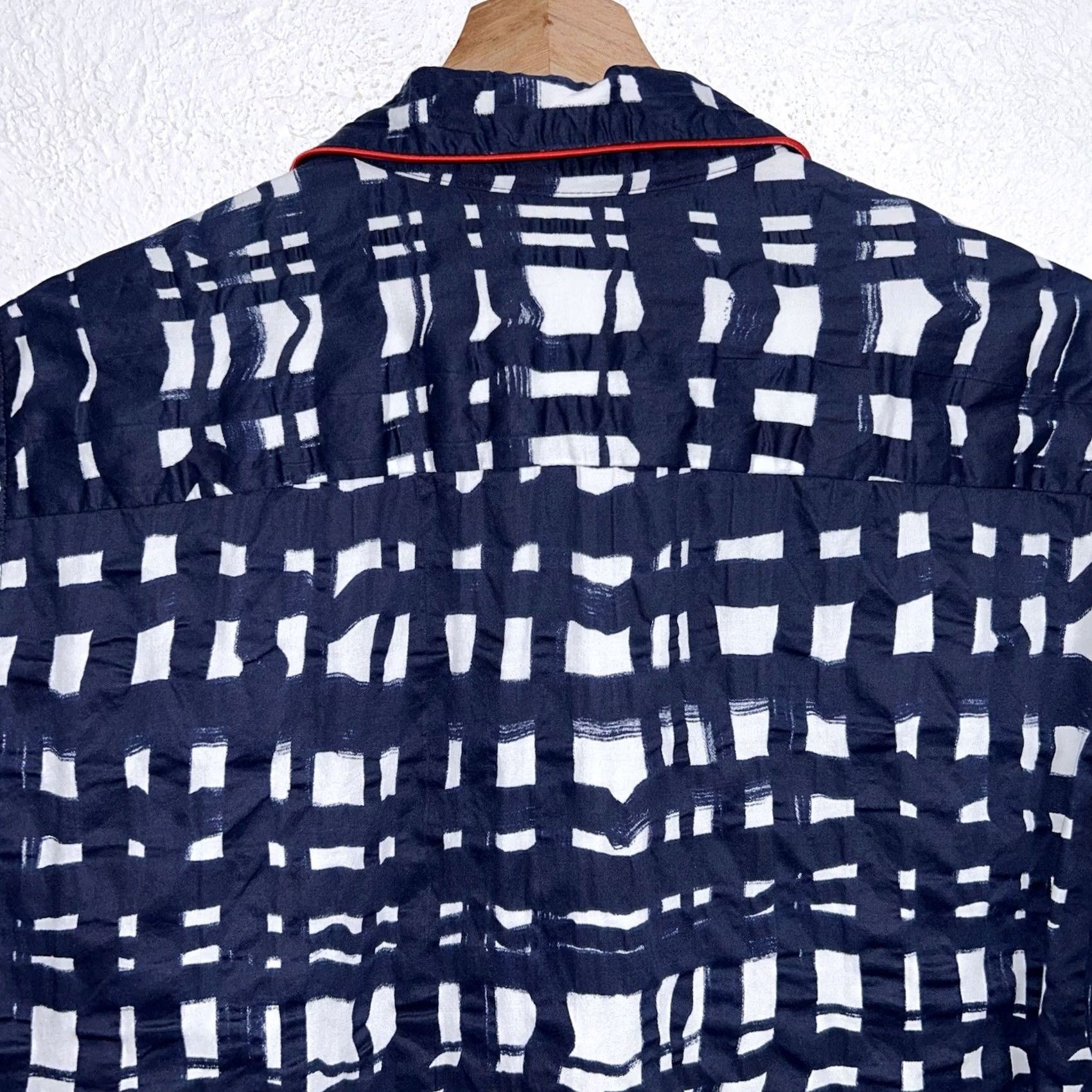 Rachel Comey Rachel Comey Button-Up Top Jacket Long Sleeve Women’s 4 Blue Art Pattern Knit 100% Cotton Casual Everyday Urban Fashion Modern NY Designer Womens Size S / US 4 / IT 40 - 3 Thumbnail