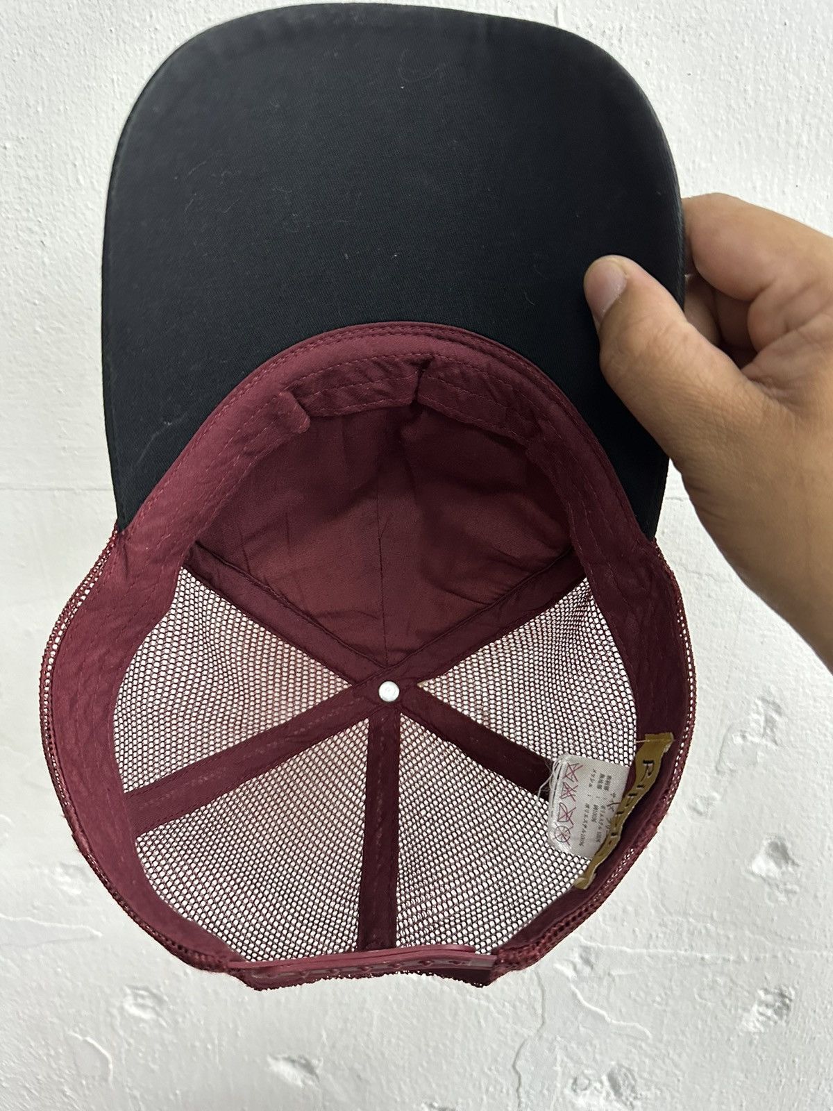 Japanese Brand VTG KEN ONISHI Embroid Ripped Trucker Hat Size ONE SIZE - 6 Thumbnail