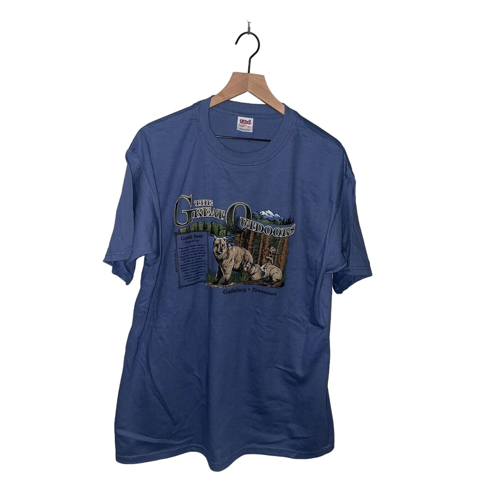 Anvil Vintage Grizzly Bear Shirt The Great Outdoors Tee Nature XL Size US XL / EU 56 / 4 - 1 Thumbnail