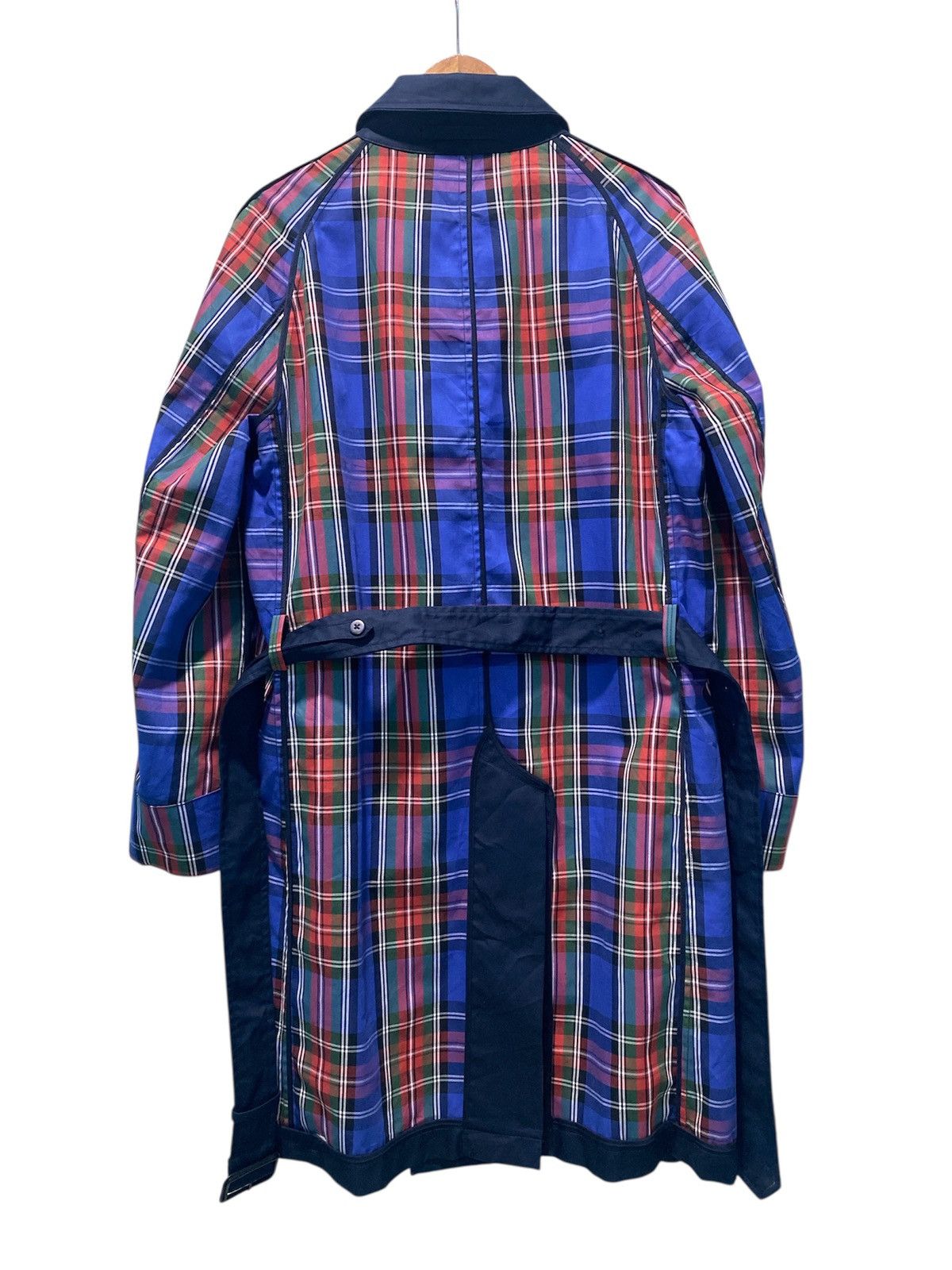 JW Anderson JW Anderson Reversible Trench Coat Navy Blue Tartan Size US L / EU 52-54 / 3 - 2 Thumbnail