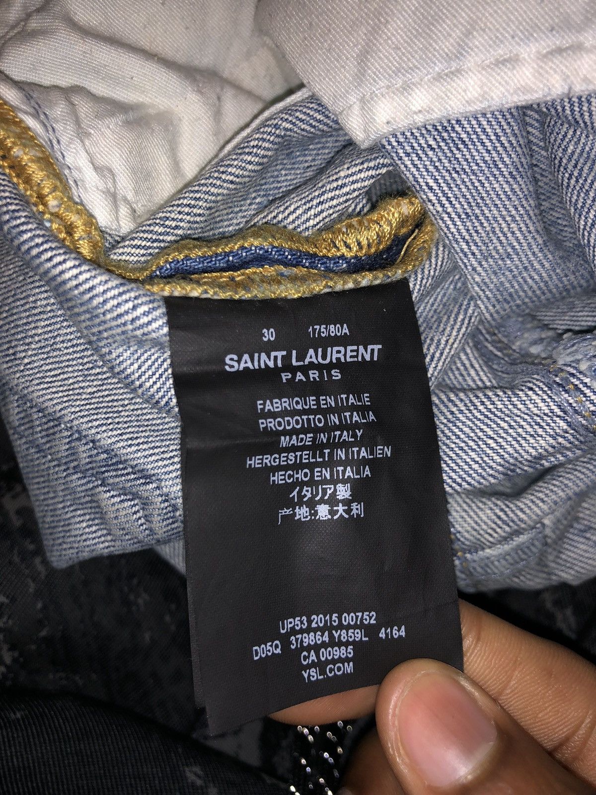 Yves Saint Laurent Saint Laurent Distressed Skinny Jeans - Size 30 Size US 30 / EU 46 - 8 Thumbnail