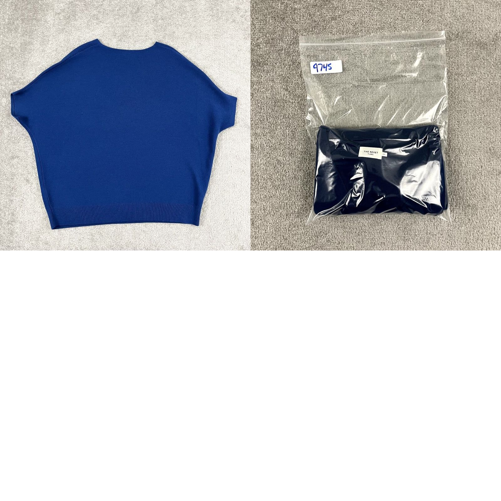 Vintage VINTAGE The Reset R Brand Women's Sweater Knit Pullover L/XL Blue V-Neck Dolman Sleeve Fall Winter Casual Size XL / US 12-14 / IT 48-50 - 8 Thumbnail