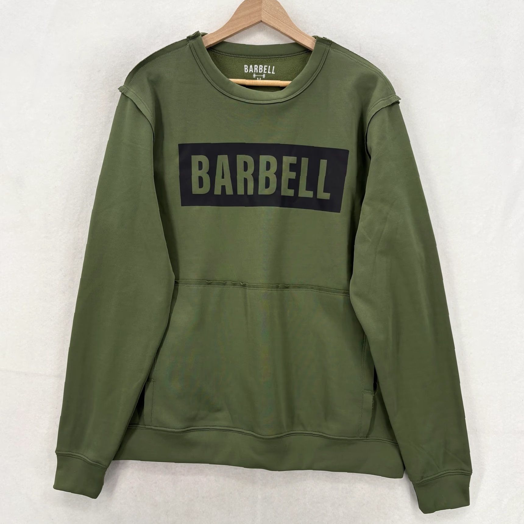 Vintage Barbell Apparel Sweatshirt Mens Medium Green Fleece Pullover Crewneck Graphic Print Size US M / EU 48-50 / 2 - 2 Thumbnail