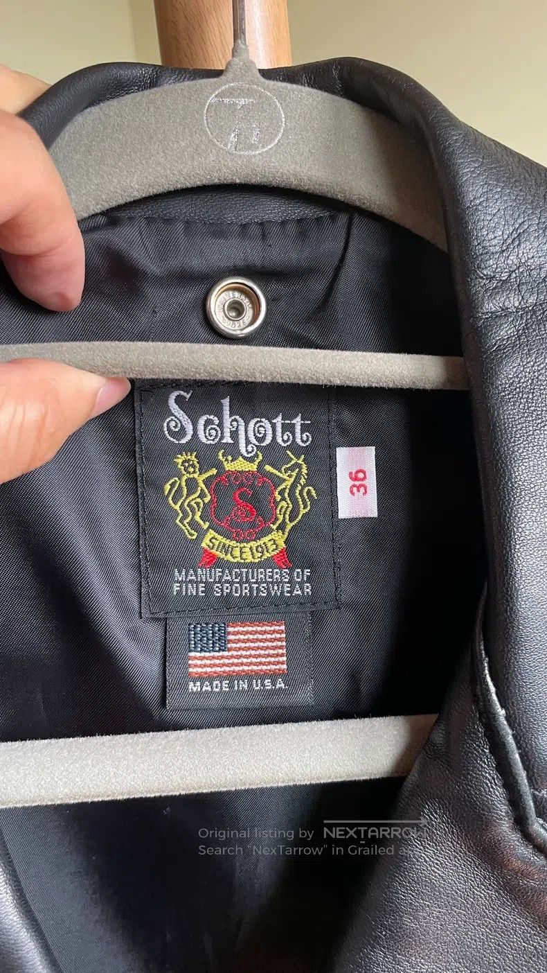 Schott Schott 228us leather coat Size US XXS / EU 40 - 3 Thumbnail
