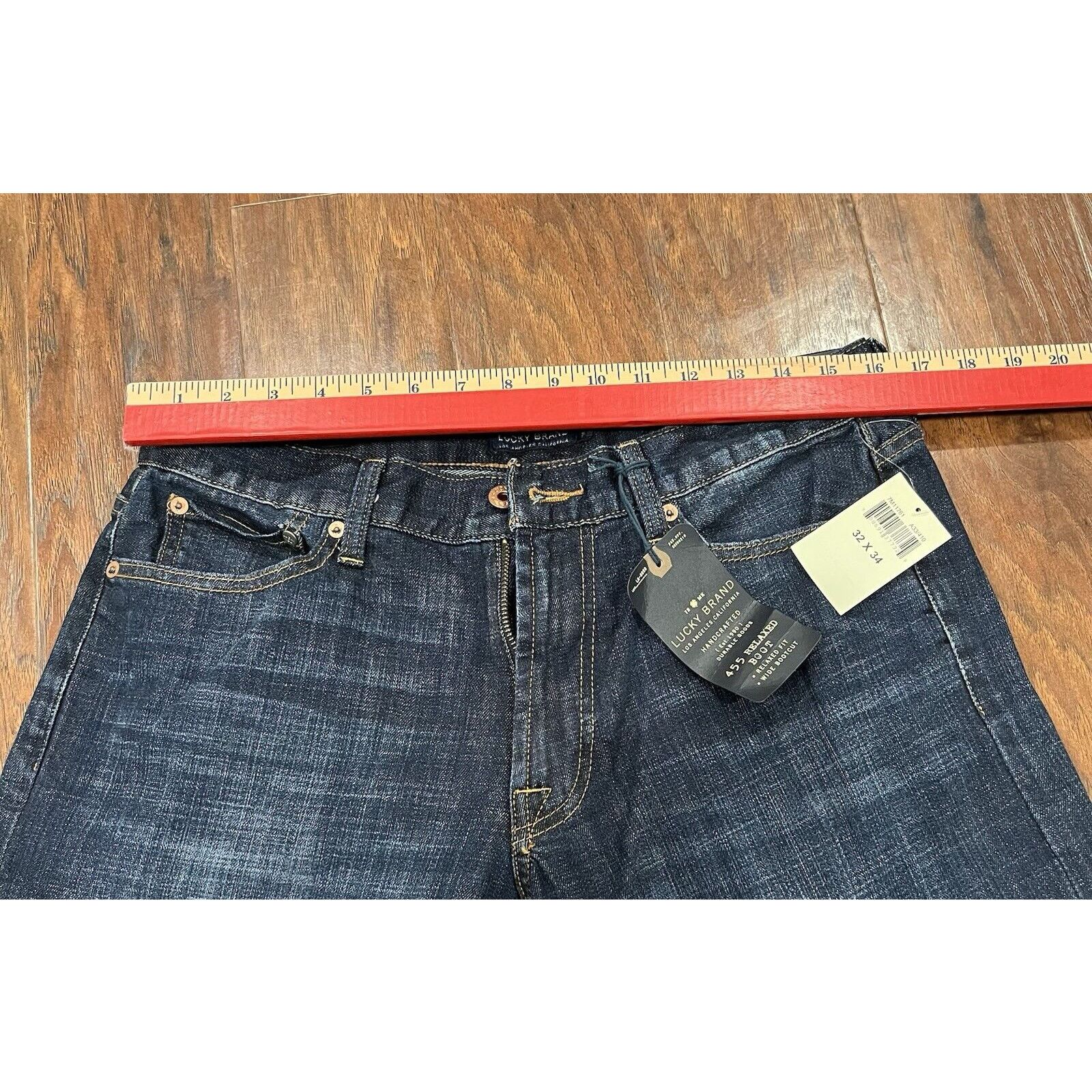 Lucky Brand Men Lucky Brand 455 Relaxed Boot Cut Size 32/34 Dark Wash Size US 32 / EU 48 - 5 Thumbnail