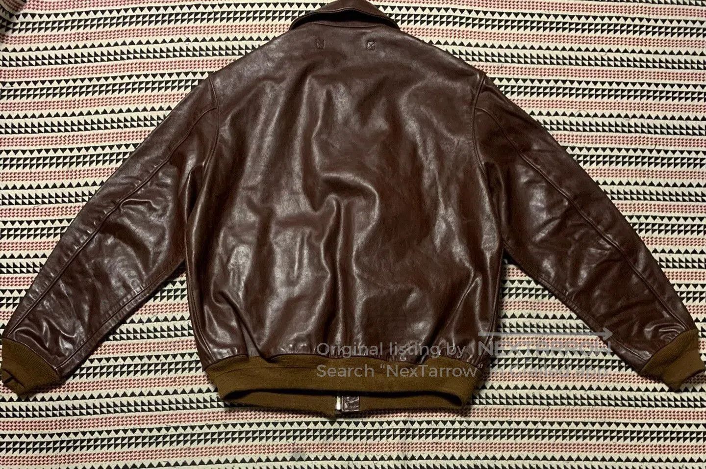 Vintage classic ameco a-2 brown leather flight jacket. Size US S / EU 44-46 / 1 - 2 Thumbnail