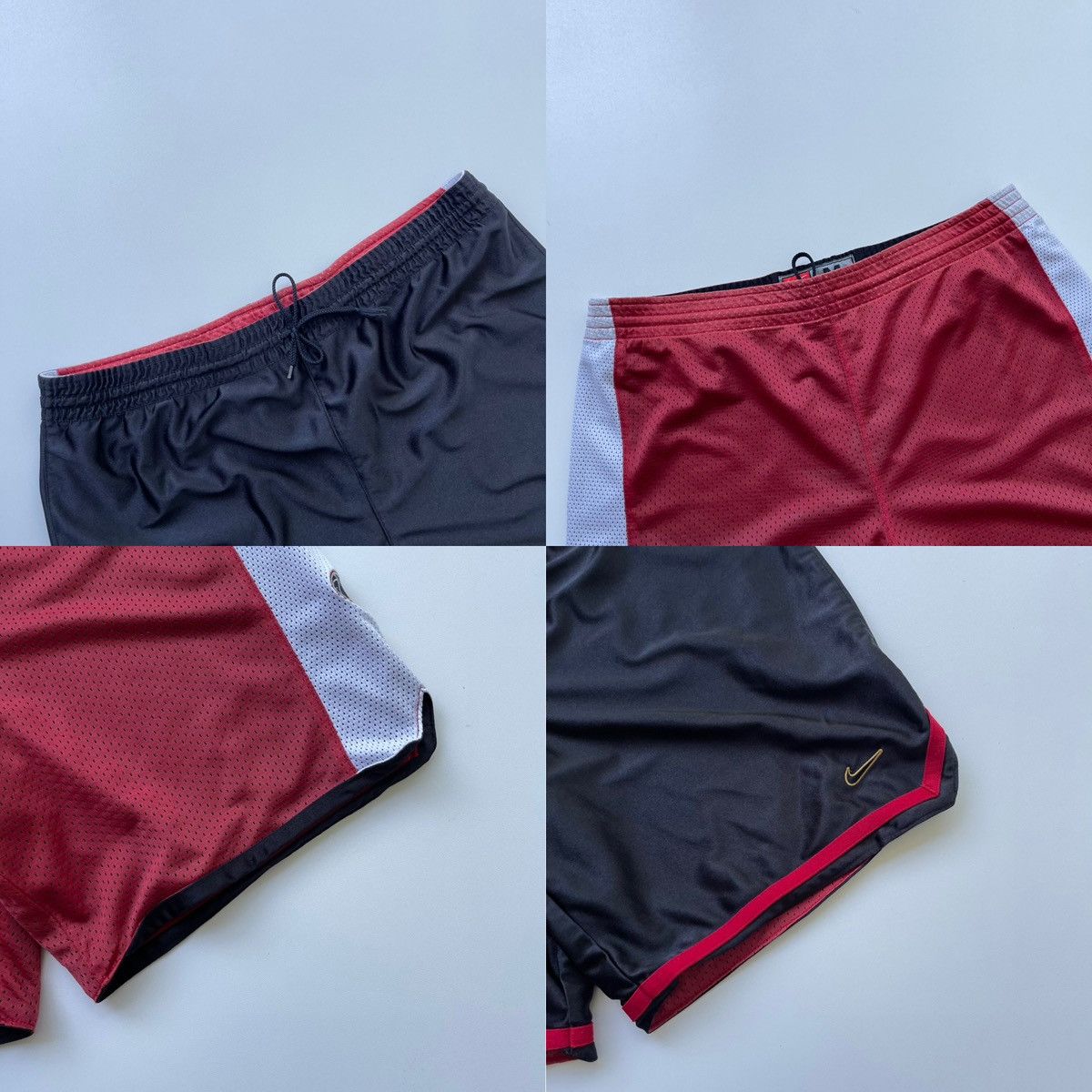 Nike × Vintage Nike Basketball Vintage Double Shorts Red/Black Size US 32 / EU 48 - 5 Thumbnail