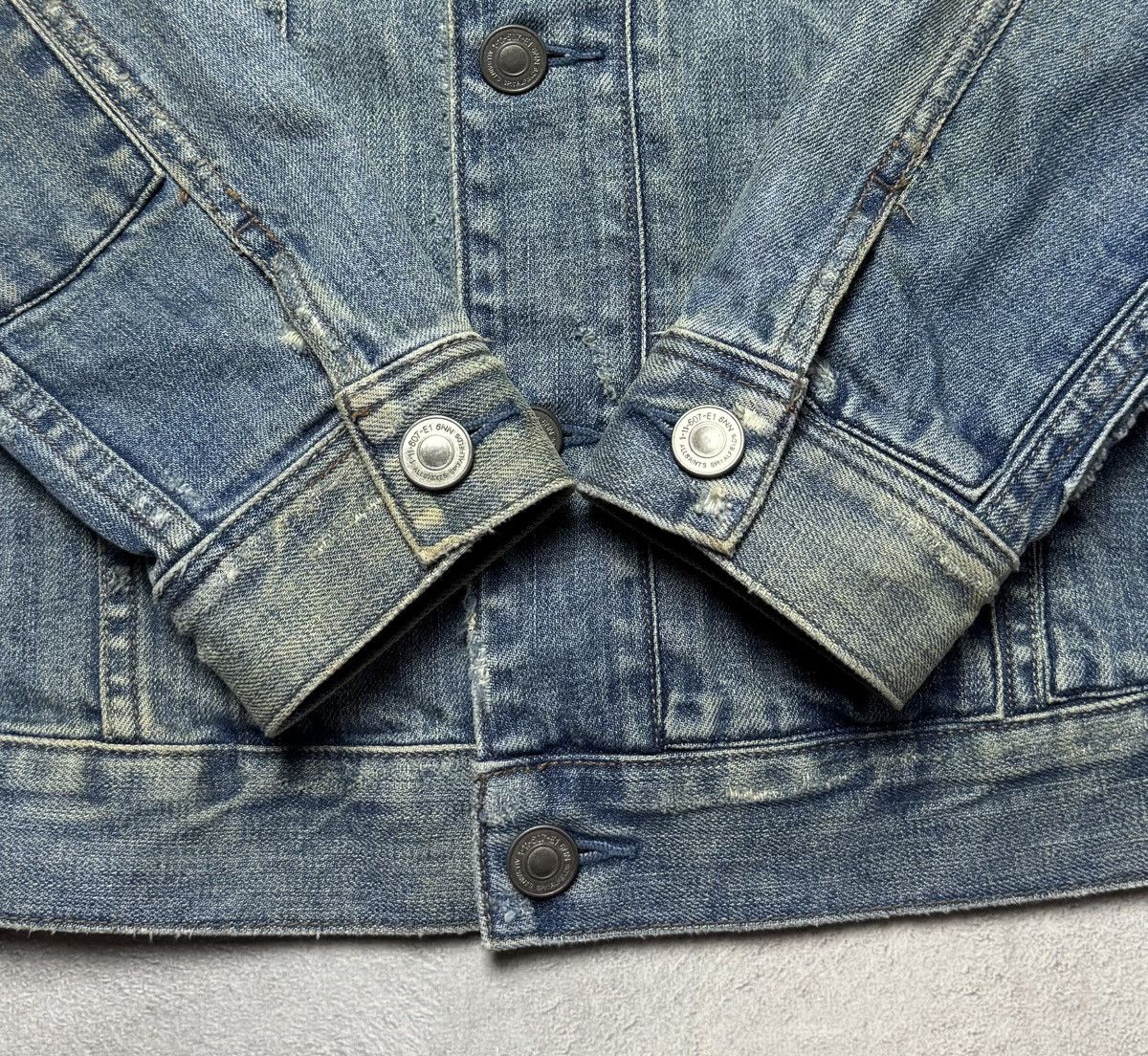 Allsaints Allsaints Distressed Denim Button Jacket Size US M / EU 48-50 / 2 - 13 Thumbnail