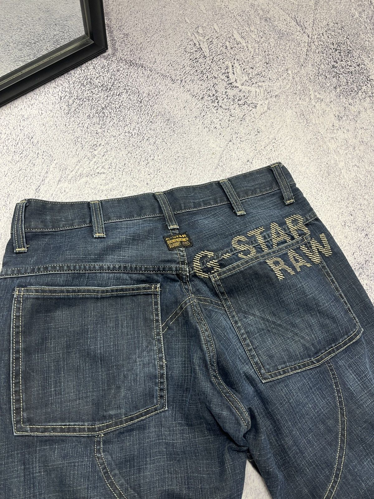 G-Star G-STAR Raw Big Logo Denim Pants Jeans Streetwear Hype 34x32 Size US 32 / EU 48 - 7 Thumbnail