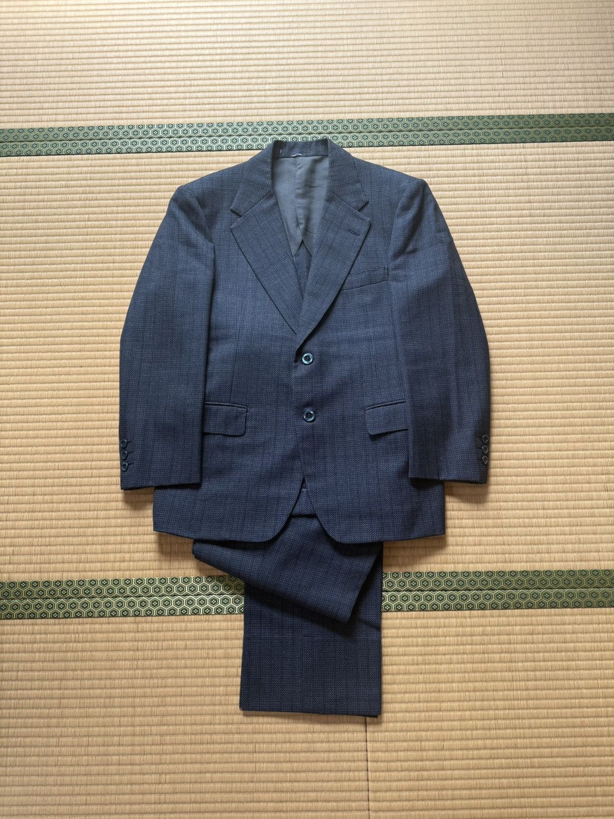 Other Spring&Autumn Vintage Japanese Blue Suit Set-Up Size 38R - 4 Thumbnail