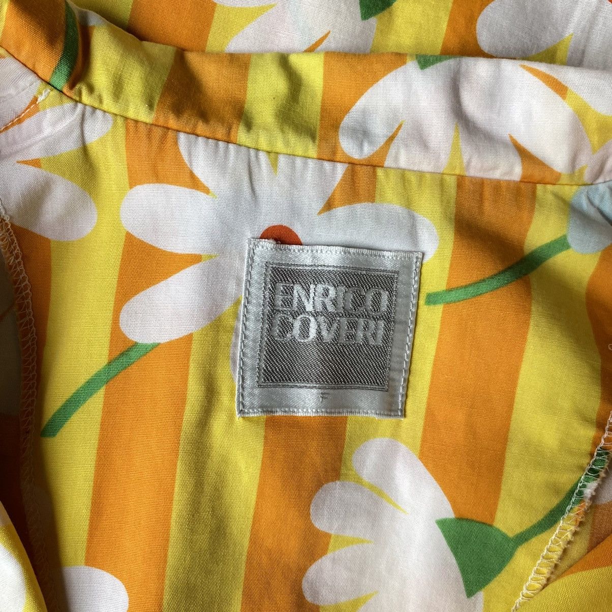 Enrico Coveri Enrico Coveri Yellow Daisy Stripe Pajama Shirt Size L / US 10 / IT 46 - 20 Thumbnail