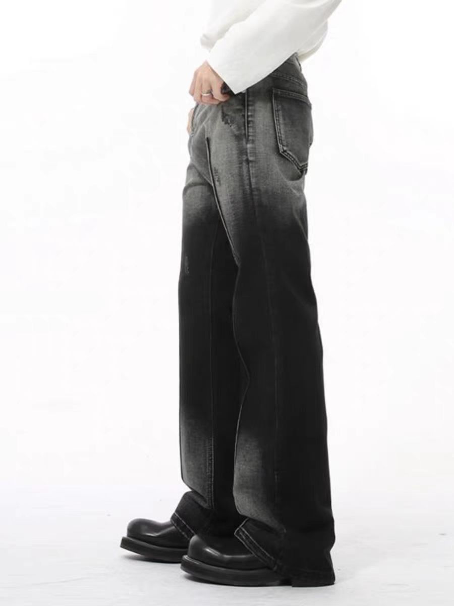 Japanese Brand × Jean Color blocking retro washed micro flared jeans Size US 32 / EU 48 - 3 Thumbnail
