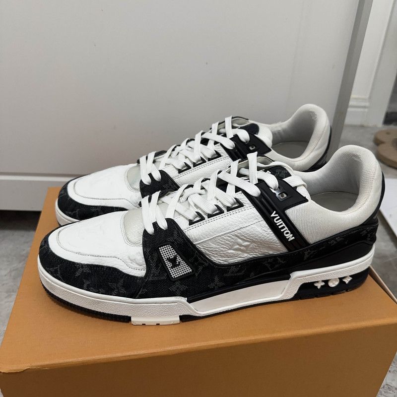 Louis Vuitton Louis Vuitton Panda Print Low-Top Fashion Sneakers 0089 Size US 12 / EU 45 - 1 Thumbnail